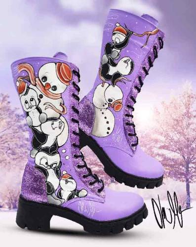 Purple-Snow-boots